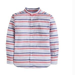 NWT Little English Unisex Mandarin Collar Roll Sleeve Shirt Size 12-14